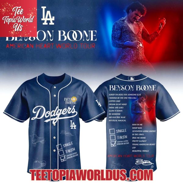 Los Angeles Dodgers x Benson Boone American Heart World Tour 2025 Jersey