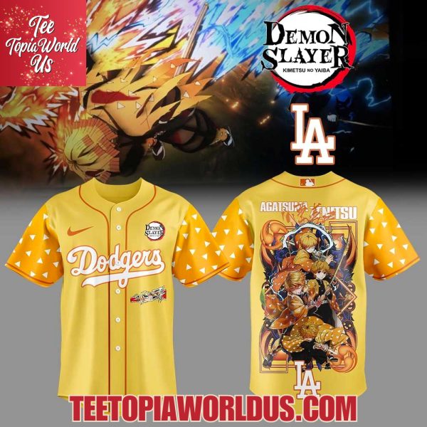 Los Angeles Dodgers x Demon Slayer Agatsuma Zenitsu Jersey