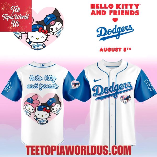Los Angeles Dodgers x Hello Kitty And Friends Baseball Jersey