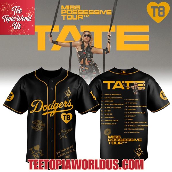 Los Angeles Dodgers x Tate McRae’s “Miss Possessive Tour” 2025 Jersey