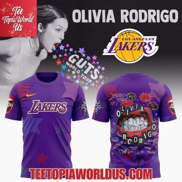 Los Angeles Lakers x Olivia Rodrigo GUTS World Tour 2025 T-Shirt, Hoodie