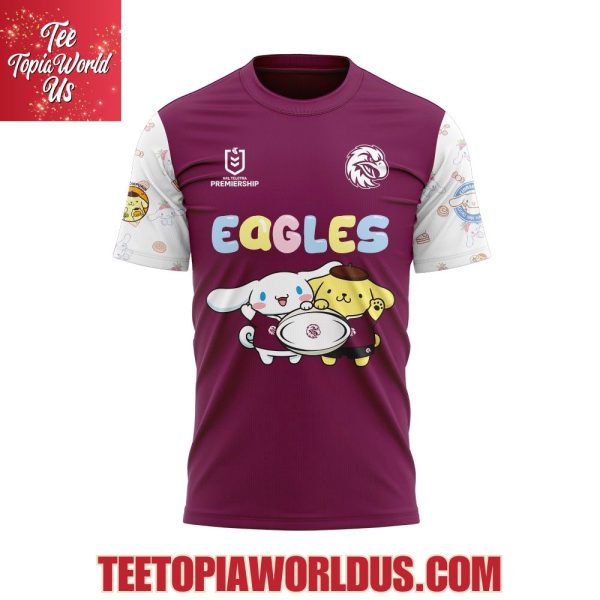 Manly Warringah Sea Eagles Cinnamoroll and Pompompurin T-Shirt, Hoodie