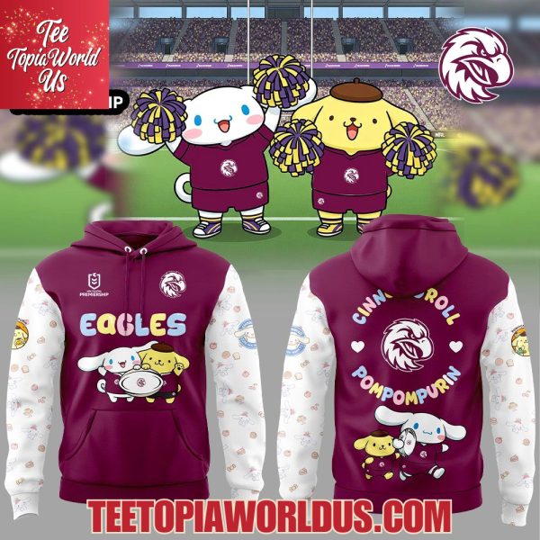 Manly Warringah Sea Eagles Cinnamoroll and Pompompurin T-Shirt, Hoodie