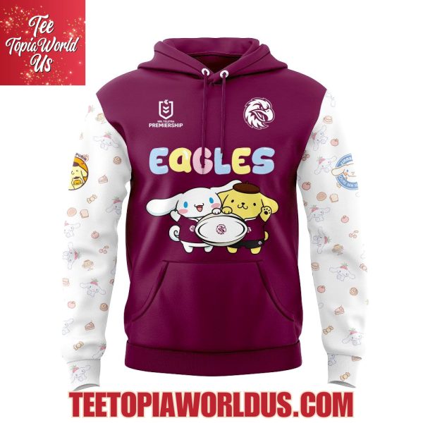 Manly Warringah Sea Eagles Cinnamoroll and Pompompurin T-Shirt, Hoodie