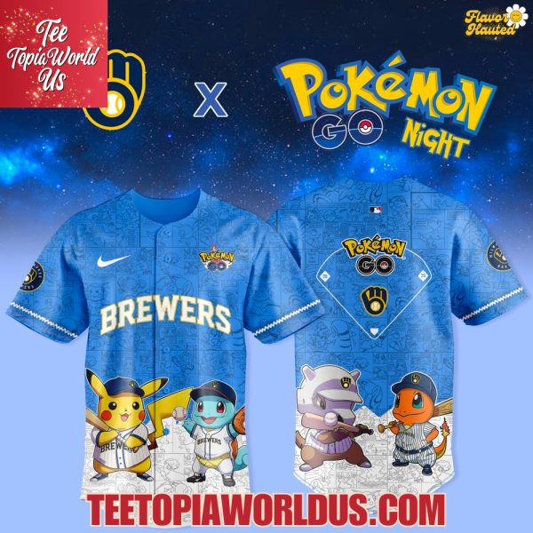 Milwaukee Brewers x Pokémon GO Night Jersey