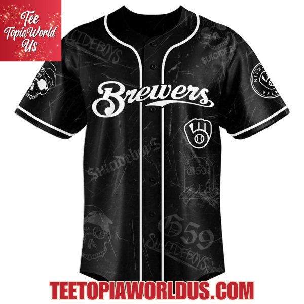 Milwaukee Brewers x $uicideboy$ Grey Day Tour 2025 Jersey