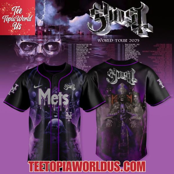 New York Mets x Ghost – Skeletour World Tour 2025 Jersey