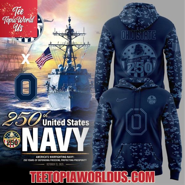 Ohio State Buckeyes Navy 250th Celebration Hoodie