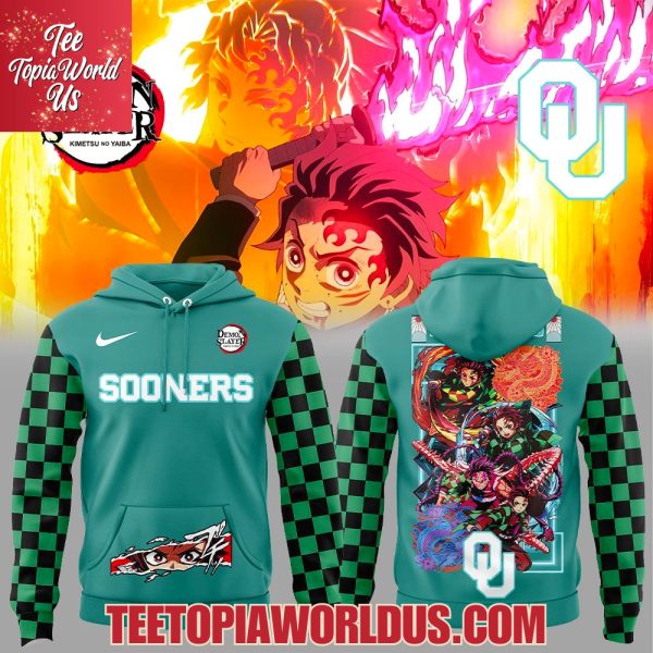 Oklahoma Sooners x Demon Slayer Kamado Tanjirō Hoodie