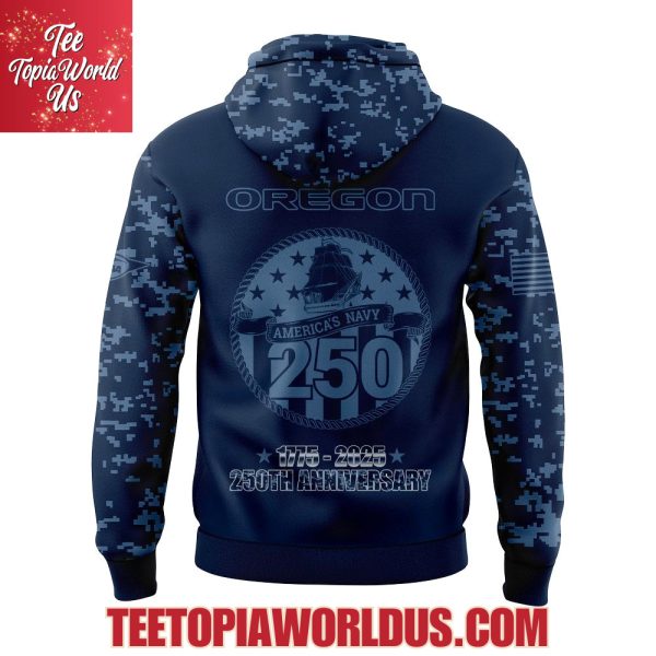 Oregon Ducks Navy 250th Celebration Hoodie