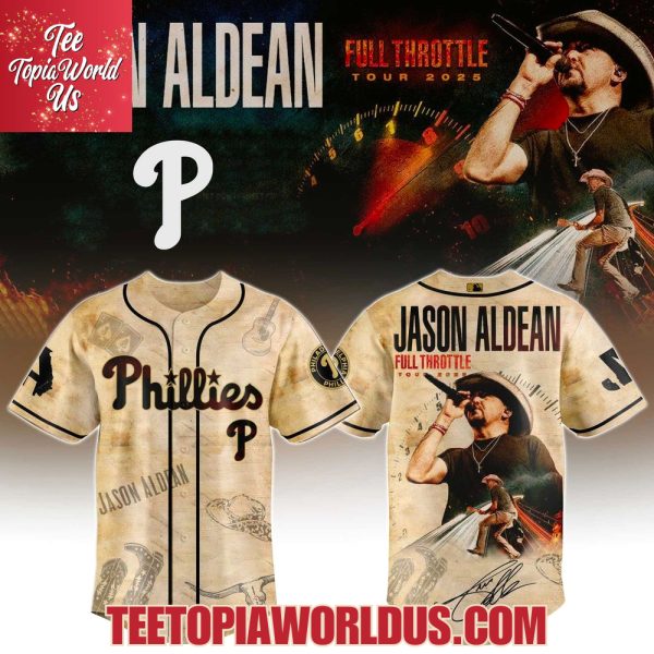 Philadelphia Phillies x Jason Aldean Full Throttle Tour 2025 Jersey