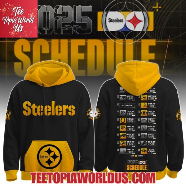 Pittsburgh Steelers 2025 Schedule Hoodie