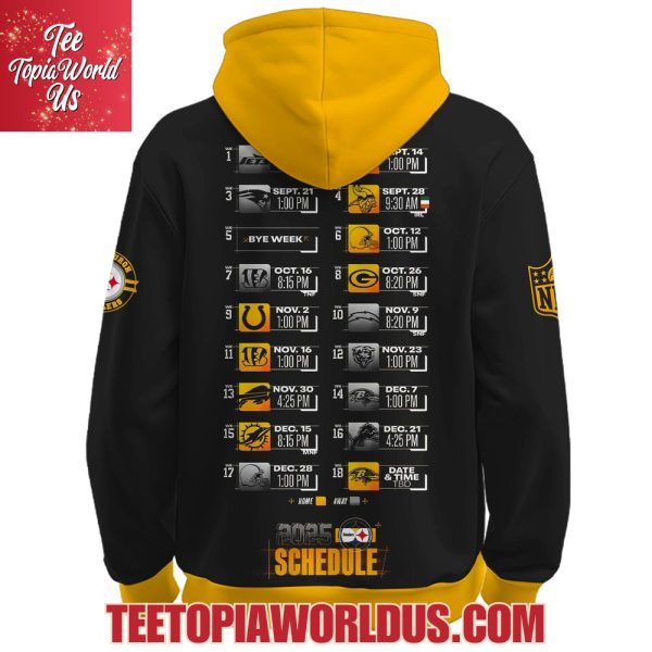 Pittsburgh Steelers 2025 Schedule Hoodie