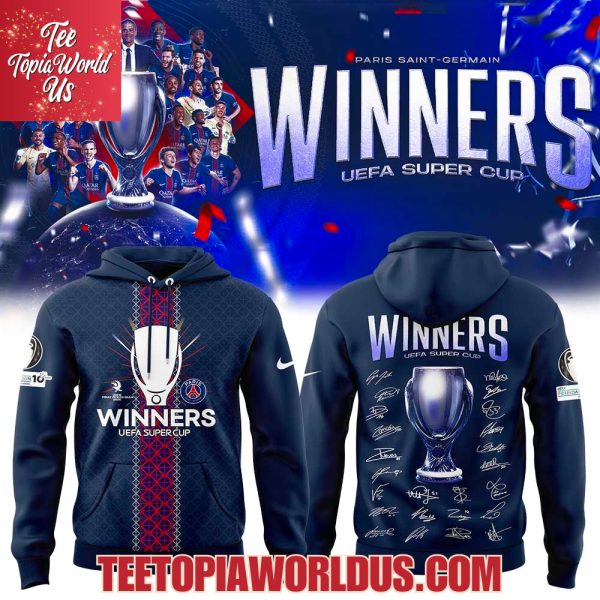 PSG UEFA Super Cup Winners 2025 Signature Hoodie