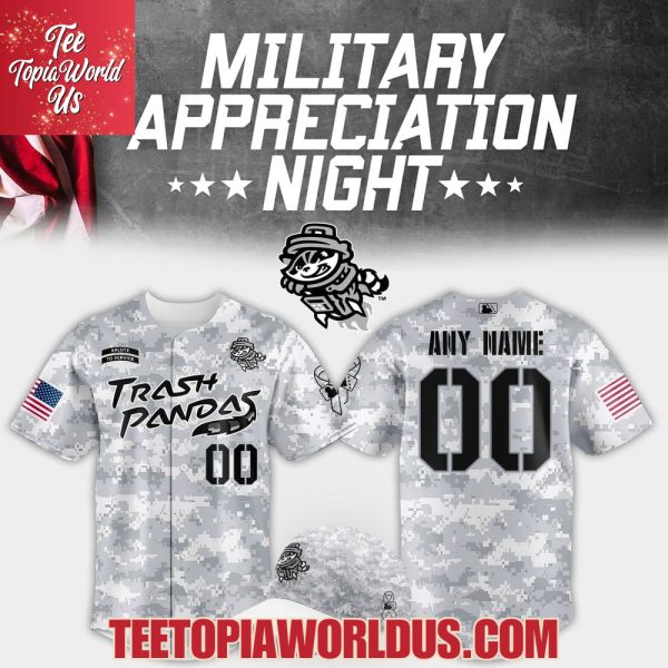 Rocket City Trash Pandas Military Appreciation Night 2025 Baseball Jersey