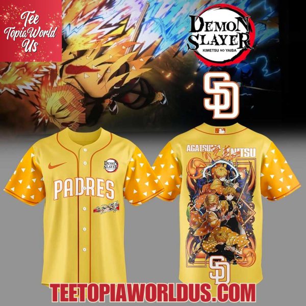 San Diego Padres x Demon Slayer Agatsuma Zenitsu Jersey