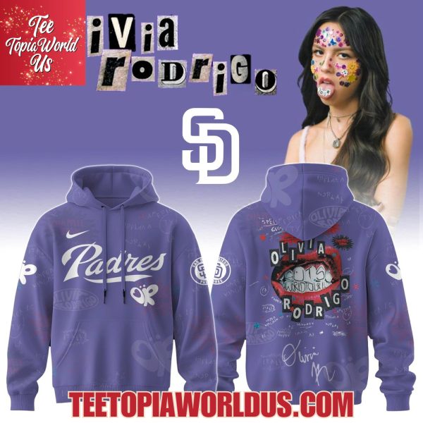 San Diego Padres x Olivia Rodrigo GUTS World Tour 2025 Hoodie