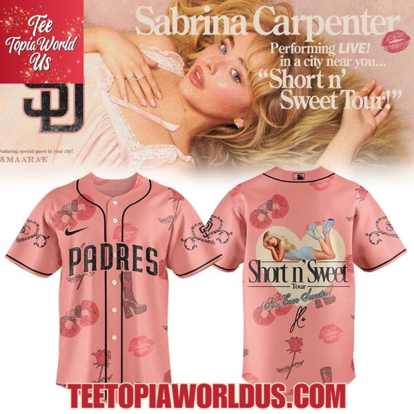 San Diego Padres x Sabrina Carpenter Short n’ Sweet Tour 2025 Jersey