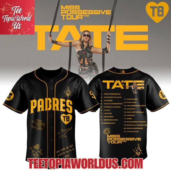 San Diego Padres x Tate McRae’s “Miss Possessive Tour” 2025 Jersey