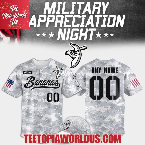 Savannah Bananas Military Appreciation Night 2025 Baseball Jersey