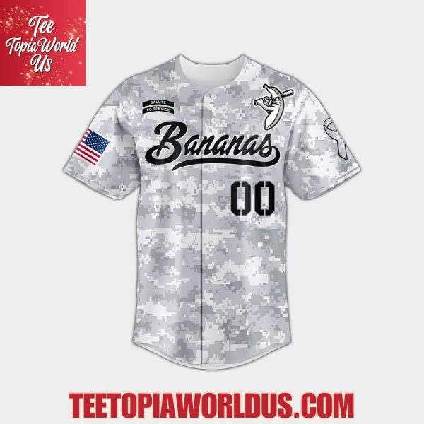 Savannah Bananas Military Appreciation Night 2025 Baseball Jersey
