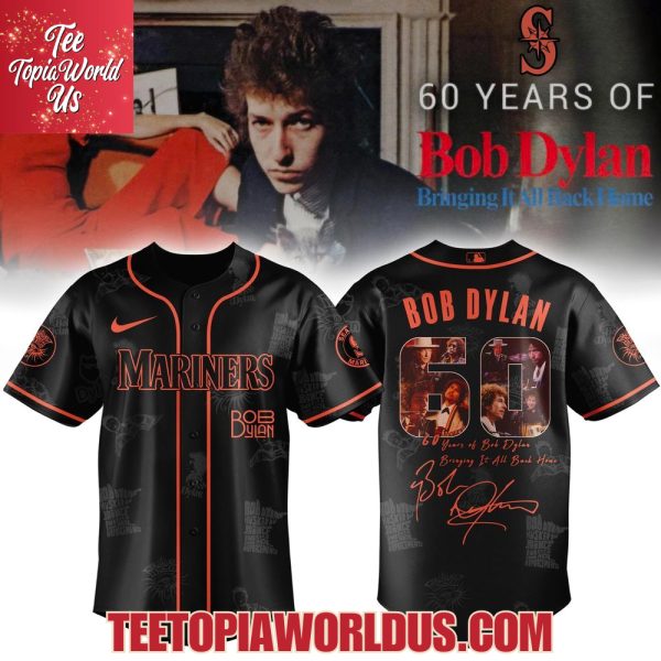 Seattle Mariners x Bob Dylan 60th Bringing It All Back Home 1965 – 2025 Jersey
