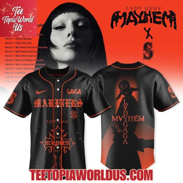 Seattle Mariners x The Mayhem Ball Tour Lady Gaga Jersey