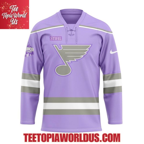 St. Louis Blues Hockey Fights Cancer Night 2025 Jersey