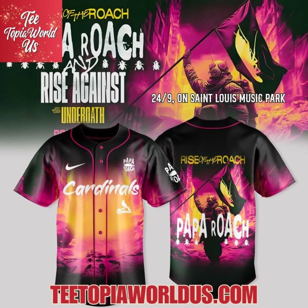 St. Louis Cardinals X Papa Roach – Rise of the Roach Tour Merch Jersey