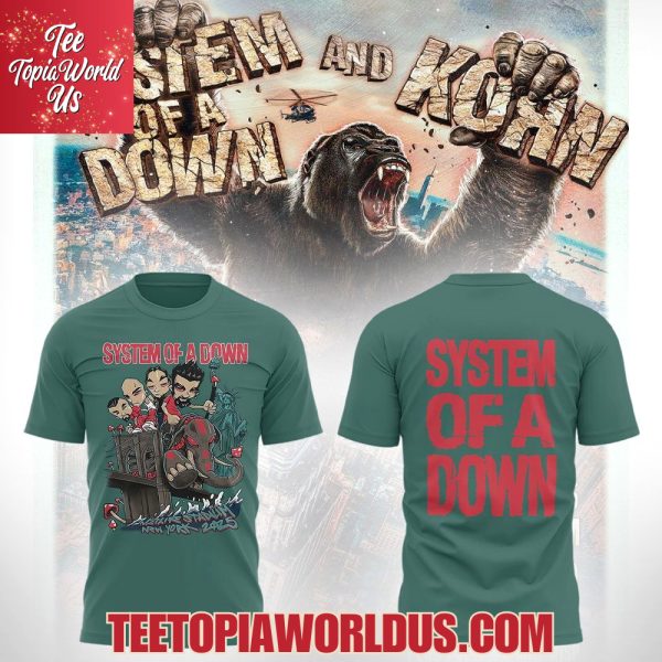 System Of A Down And Korn Wake Up! Stadium Tour 2025 x NYC T-Shirt