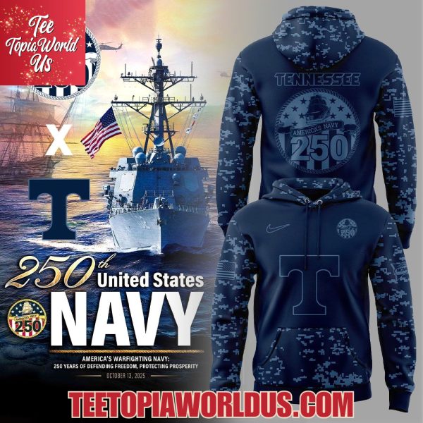 Tennessee Football Navy 250th Celebration Hoodie
