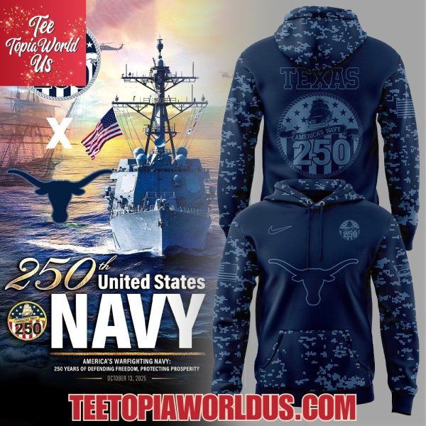 Texas Longhorns Navy 250th Celebration Hoodie