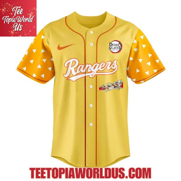 Texas Rangers x Demon Slayer Agatsuma Zenitsu Jersey