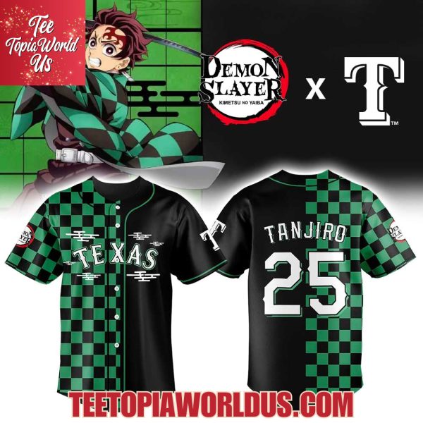 Texas Rangers x Demon Slayer Night with Tanjiro Jersey