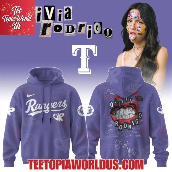 Texas Rangers x Olivia Rodrigo GUTS World Tour 2025 Hoodie