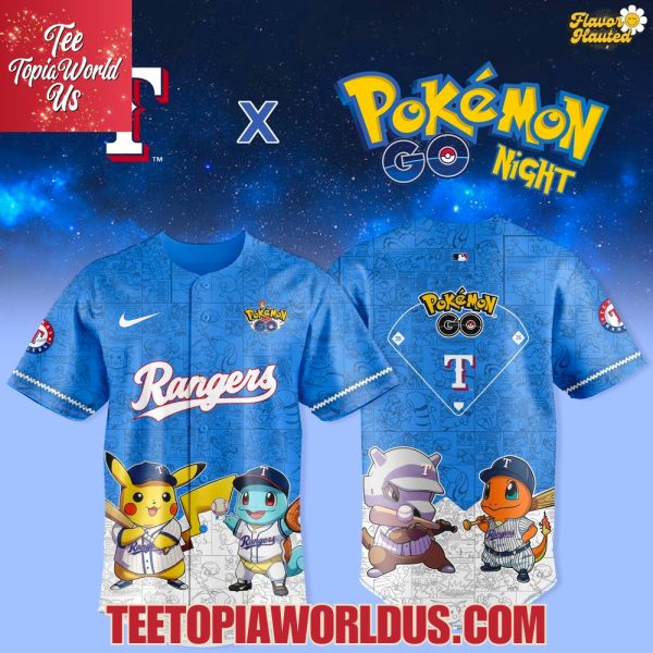 Texas Rangers x Pokémon GO Night Jersey