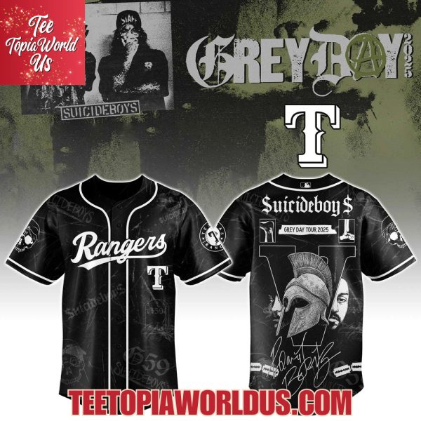 Texas Rangers x $uicideboy$ Grey Day Tour 2025 Jersey