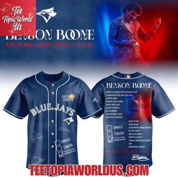 Toronto Blue Jays x Benson Boone American Heart World Tour 2025 Jersey