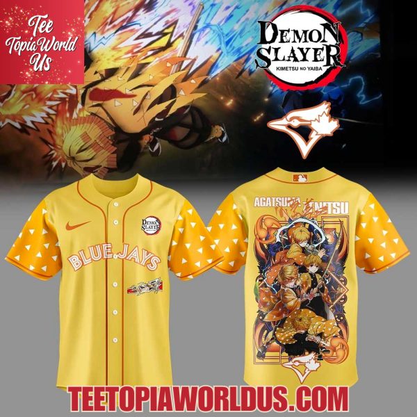Toronto Blue Jays x Demon Slayer Agatsuma Zenitsu Jersey