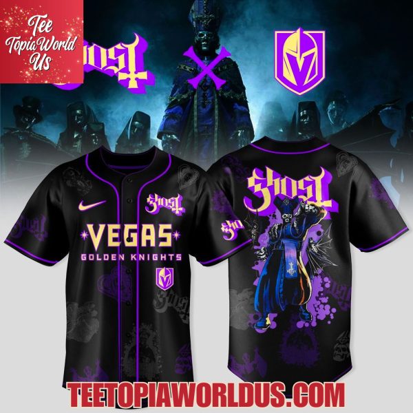 Vegas Golden Knights x Ghost Band Tour merch 2025 Jersey