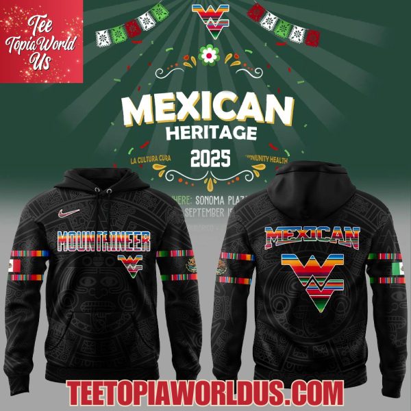 West Virginia Mountaineers Mexican Heritage Night 2025 Hoodie