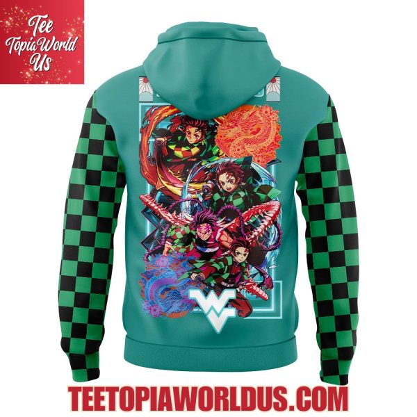 West Virginia Mountaineers x Demon Slayer Kamado Tanjirō Hoodie