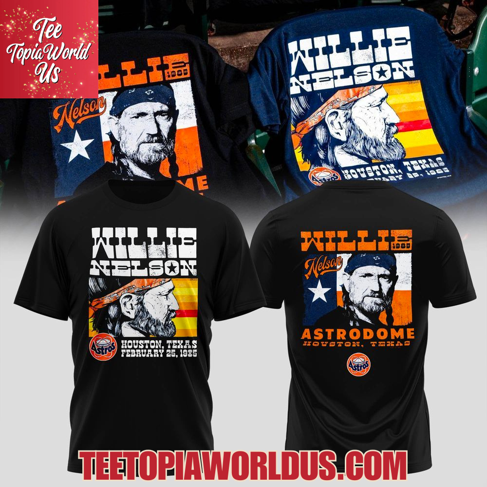 Willie Nelson Astrodome Houston, Texas T-Shirt Willie Nelson Astrodome Houston, Texas T-Shirt