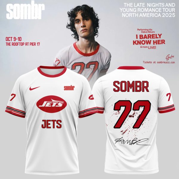 New York Jets X Sombr – The Late Nights & Young Romance Tour Merch T-Shirt