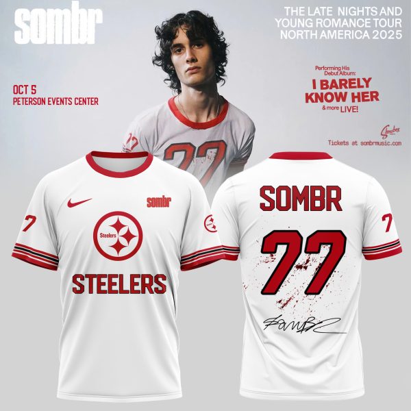 Pittsburgh Steelers X Sombr – The Late Nights & Young Romance Tour Merch T-Shirt