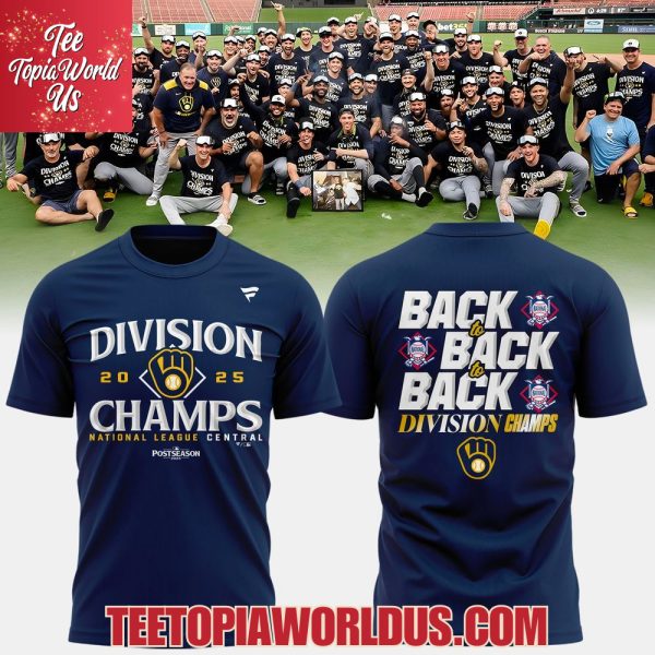 Back To Back To Back Divis Milwaukee Brewers T-Shirt, Hoodie