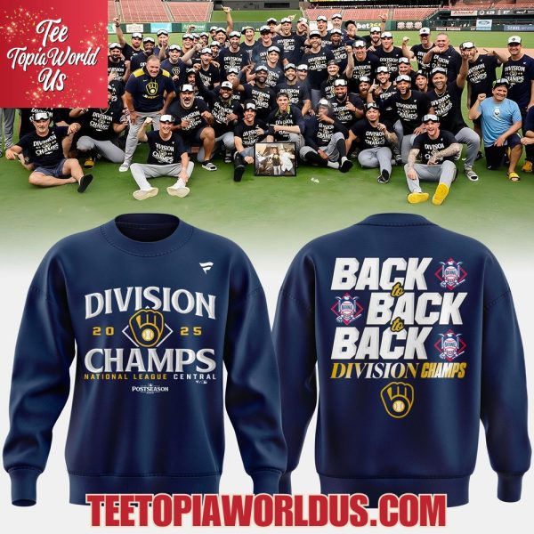 Back To Back To Back Divis Milwaukee Brewers T-Shirt, Hoodie
