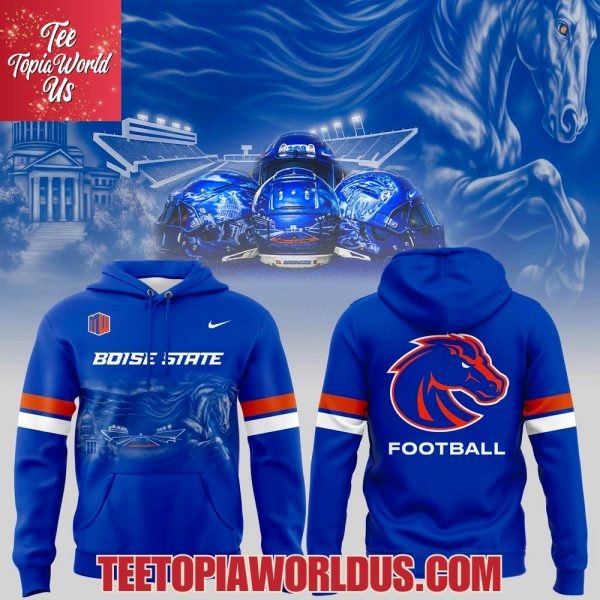 Boise State Broncos football in The Blue and Idaho state Hoodie