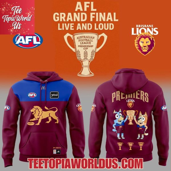 Brisbane Lions 2025 AFL Premiers T-Shirt, Hoodie