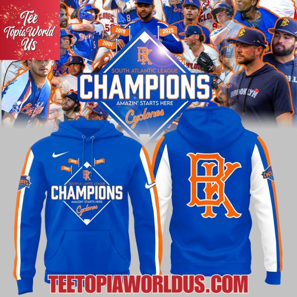 Brooklyn Cyclones 2025 South Atlantic League Champions Hoodie